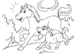 Coloring Page Horse And Foal Coloring Pages Horse Coloring Pages Online Coloring Pages