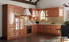 rural cherry wood kitchen cabinet op15