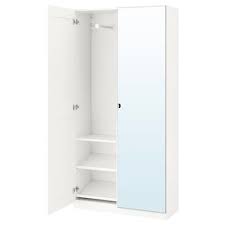 Platsa White Sannidal Ridabu Wardrobe With 7 Doors 3 Drawers Ikea Ikea Pax Ikea Adjustable Shelving