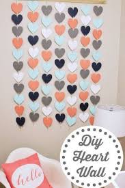 Diy Wall Decor Heart Wall Hanging Easy Nursery Decor Girls Room Ideas Homedecor Decoratingide In 2020 Girls Room Wall Decor Baby Room Wall Decor Girls Room Diy
