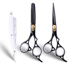 Affordable hair tools & supplies our hair products are from leading style brands such as revlon, tresemme, salon graffix and beauty for you so customers know they're getting the best for their. Hair Cutting Scissors For Barber Supplies With Barber Case Straight E Ninthavenue United Arab Emirates
