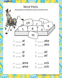 Word Parts Printable English Worksheet For Kids Worksheets For Kids Kids Worksheets Printables Printable English Worksheets