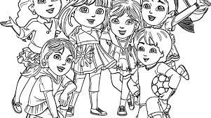 Dora is a cute girl. Dora And Friends Coloring Pages Coloring Home