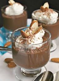 Chocolate Almond Pudding Made With Almond Milk I Will Use Truvia Instead Of The Sugar By Almond Milk Recipes Almond Milk Desserts Vanilla Almond Milk Recipes