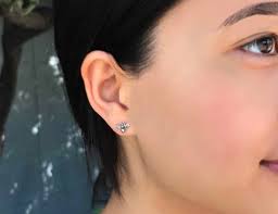 Tiny Golden, Sterling Silver Bee Earrings