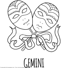 Cute Horoscope Gemini Sign Coloring Pages Free Instant Download Coloring Coloringbook Coloringpage Coloring Pages Mandala Coloring Pages Love Coloring Pages