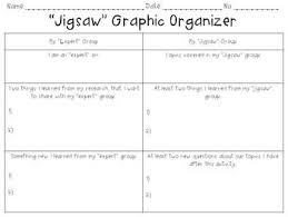 Jigsaw Graphic Organizer Graphic Organizers Teaching Strategies Teaching Literacy