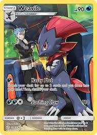 So to fix this, weavile helps out with it. Weavile Pkmncards