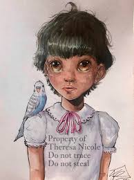 Watercolor painting from high school framed