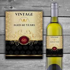 60th Birthday Wine Label Printable 60th Anniversary Wine Birthday Wine Labels Printable Birthday Wine Label 60th Birthday Wine Labels