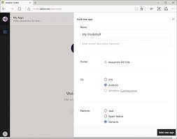 Xamarin Authentication And Data Access With Visual Studio Mobile Center Microsoft Docs