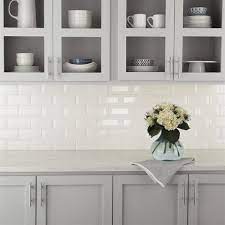 Subway tile is known to be a classic backsplash tile choice for kitchens and bathrooms. American Olean Starting Line Gloss White Glazed Ceramic Wall Subway Tile Common 3 In X 6 In Actual 3 In X 6 In Lowe S Canada