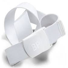 Vendu et expédié par dhdb. Ceinture Sangle Extensible Boucle Polyamide Blanc 130 Cm