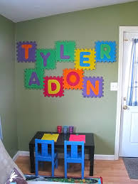 Foam Puzzle Play Mat As Wall Art Great Idea For A Play Room Kids Flooring Playroom Toy Rooms