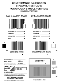 But i don't stop there. Conformance Calibration Standard Test Card For Upc Ean Symbol Verifiers Ai Ccs Upc Ean E Rev S Applied Image