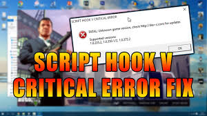 Gta V Script Hook V Critical Fatal Error Solution 2021 Read Description Comments Youtube