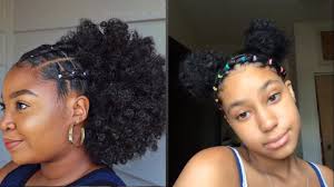 Step by step french braid hairstyles with images: Rubberband Hairstyles On Natural Hair Part 2 Youtube