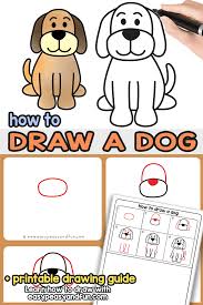 How To Draw A Dog Step By Step Drawing Tutorial For A Cute