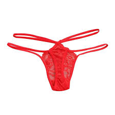 Female string underwear cotton blend thong sexy knitted