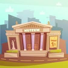 Museum Cartoon Illustration Cartoon Illustration Illustration Art Kids Cartoon Building