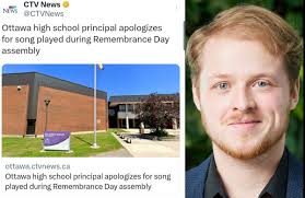 X-এ The Pleb 🌍 Reporter: "This WOKE principal just spit in the face of  every single veteran who has ever swerved in our military Aaron Hobbs,  Principal (lol) of Sir Robert Borden