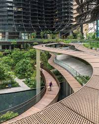 That S Not A Traditional Waterfall Beside A Winding Tree Walk But A Cluster Of 13m Long M Landscape Architecture Design Landscape Architecture Green Architect