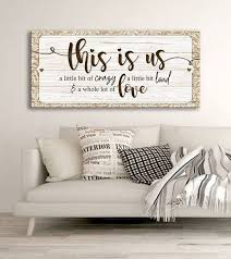 Family Wall Art This Is Us A Little Bit Of Crazy Wood Frame Ready To Hang Home Decor Living Room Wall Diy Home Decor