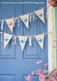 You will need 8 sheets of burlap for this project. Diy Burlap Bird Banner Town Country Living