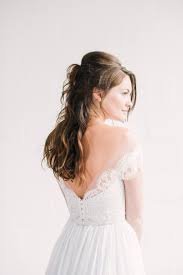 Bangs can be swept over. 10 Lovely Half Up Half Down Wedding Hairstyles Make Me Bridal