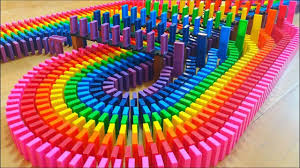 Satisfying Rainbow Dominoes Domino Art Oddly Satisfying Videos Domino