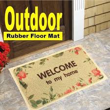Gorilla grip silicone pet feeding mat, waterproof, raised edges to prevent spills, easy clean dogs and cats slip resistant placemat tray to stop food and water bowl messes on floor. Outdoor Waterproof Rubber Floor Door Mat Furniture Home Living Home Decor Carpets Mats Flooring On Carousell
