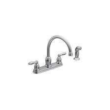 The other benefit lies in the fact that you can still use the faucet to some point even when one handle breaks down. Moen Caldwell High Arc Double Handle Kitchen Faucet Ca87888 Blain S Farm Fleet