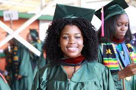 I love how the curls fall into the shape easily, and the weight is properly distributed to accent the style. Graduation