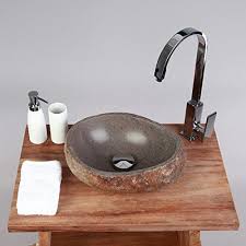 Grosse Auswahl An Naturstein Waschbecken Flussstein 29 39 Cm Waschschale Gaste Wc Amazon De Kuche Haushal Naturstein Waschbecken Steinwaschbecken Waschbecken