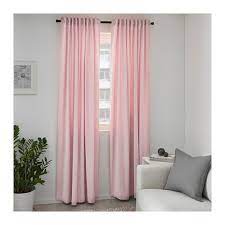 Sanela Light Pink Room Darkening Curtains 1 Pair 140x250 Cm Ikea Light Pink Rooms Pink Curtains Pink Room Decor