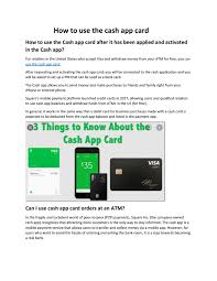 I have seen many people saying cash app should not be use for serious trading. How To Use Cash App Card By Asif Javed Issuu