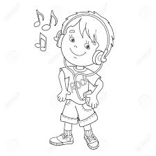 You could also print the image by clicking the. Coloring Seite Umriss Cartoon Jungen In Kopfhorer Musik Horen Malbuch Fur Kinder Lizenzfrei Nutzbare Vektorgrafiken Clip Arts Illustrationen Image 67804657
