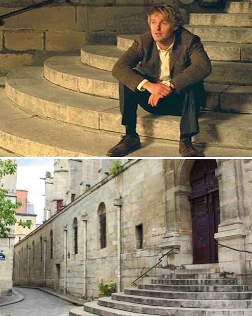 If you've seen Midnight in Paris, you might recognize this spot. In the  film, the main character played by Owen Wilson often sits on these stone  steps late at night. It's here