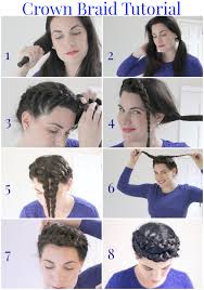 Separate your hair into 2 parts and fix them with hair elastic at the nape level. How To Easy Crown Braid Tutorial Minute With Mary