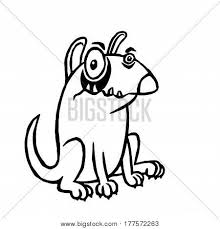 Cartoon Angry Dog Vector Photo Free Trial Bigstock Contour freehand digital drawing cute dog. cartoon angry dog vector photo free