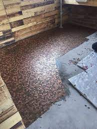 When This Barber Was Quoted 1000 For The New Shop Floor He Decided To Cover It With 70 000 Pennies Instead Barber Shop Interior Barber Shop Decor Barber Shop