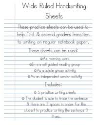 Blank lined paper handwriting practice worksheet student handouts. Handwriting Practice Worksheets Sentences Preschool Worksheet Gallery