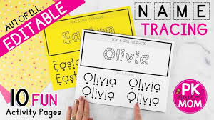 Have students practice writing letters, numbers, and first and last names by filling a cookie sheet or aluminum pie keepplayinguntilallofthematcheshavebeenfound. Name Tracing Worksheets Preschool Mom
