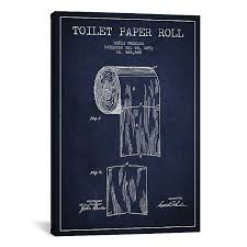 Check spelling or type a new query. Toilet Paper Roll Blueprint Canvas Art Print Kirklands