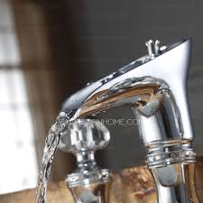We sell undermount sinks, stainless steel sinks, stainless kitchen sinks, topmount sinks, bathroom sinks, and many other specialty sinks. Luxury Crystal Handle Three Hole Waterfall Bathroom Faucet