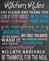 Kitchen Rules Chalkboard Style Printable Digital Image Design Poster Kitchen Rules Sign Kitchen Rules Sign Kitchen Rules Kitchen Signs