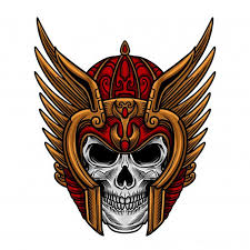 Skull Warrior Mask Vector Skull Illustration Skulls Drawing Soldier Drawing