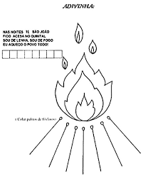 Pesquise aqui desenhos moldes e cliparts. Fogueira De Festa Junina Para Colorir