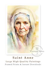 Saint Anne Watercolor Painting Large Printable