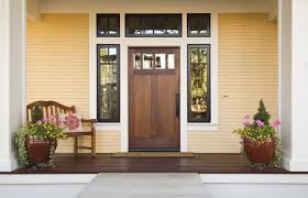 Revitalizing your front door is a great way to increase curb appeal and add new life to your home. Craftsman Style Entry Door Peach Building Products